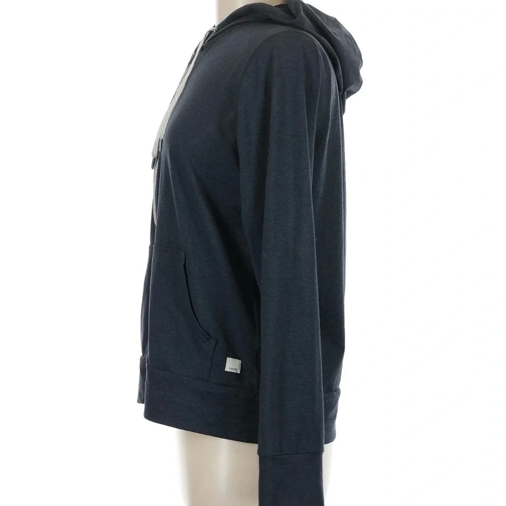 Vuori Halo Performance Hoodie 2.0 Women's  Blk Heather Full Zip DreamKnit Medium - Picture 2 of 7